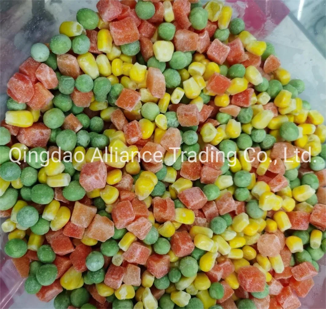 China Frozen Blend Crop Vegetables Frozen Mixed Carrot/Green Peas/ Sweet Corn Kernels Frozen 3 Ways Mixed Vegetables with Kosher Brc Halal Certificates